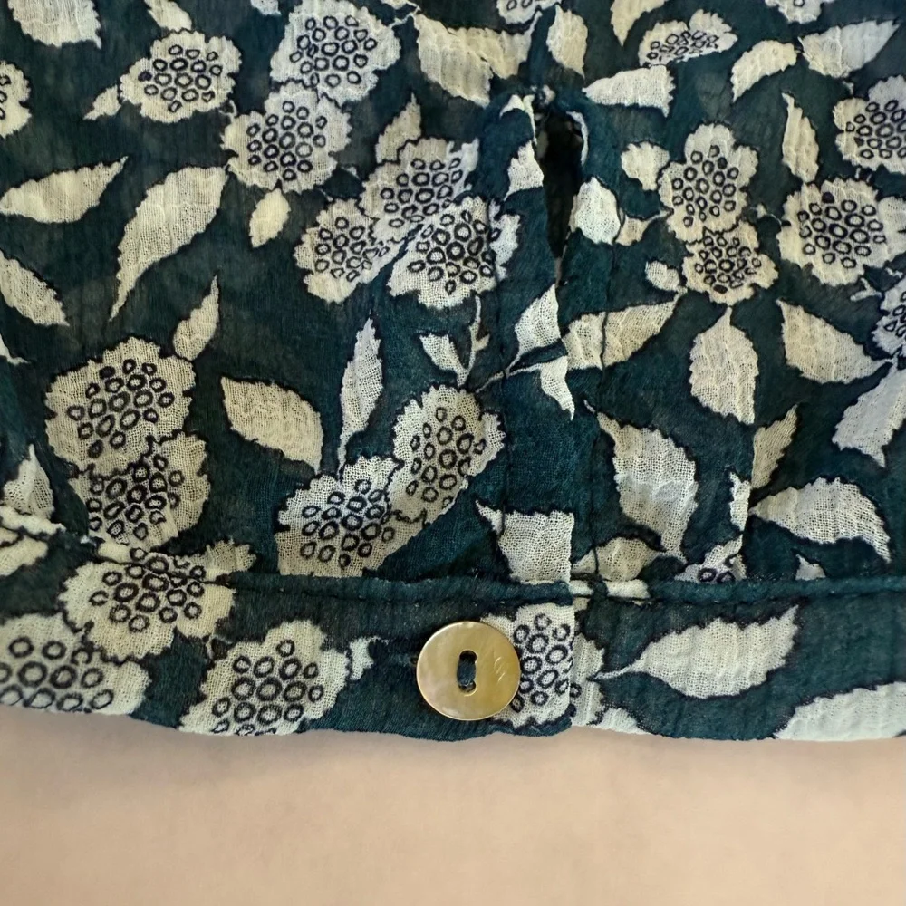 ba&sh Teal and Light Blue Floral Midi Dress - Picture 5 of 8